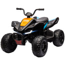 12V Black Quad Bike for Kids, Music, Headlights, MP3, Suspension Wheels - Ages 3-8