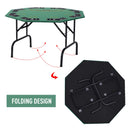 Green Octagon Poker Table with Cup Holders - 8 Player