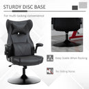 Black Racing Style Video Game Chair with Lumbar Support