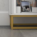 Modern White Storage Cabinet with 3 Drawers