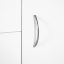 White Four-Drawer Storage Cabinet with Two Doors for Kitchen & Living Room