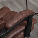 Brown Microfibre Home Office Chair with Reclining Function & Footrest