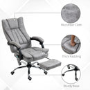 Grey Vibrating Massage Office Chair with Heat & High Back