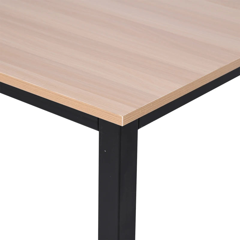 Black Metal Frame Writing Desk 120x60x76cm for Home Office