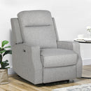 Grey Electric Reclining Chair with USB Port and Footrest