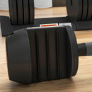 Adjustable Dumbbells Set with Storage Tray, Non-Slip Handle - 6KG 11KG 16KG 20KG