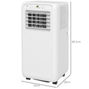Portable 7,000 BTU Air Conditioner - White, Dehumidifier, Timer, Wheels, Window Kit