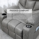 Grey Faux Leather Reclining Armchair