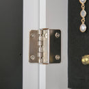 White LED Mirrored Jewelry Cabinet Armoire