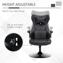 Black Racing Style Video Game Chair with Lumbar Support
