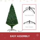 5FT Pre-Lit Fibre Optic Christmas Tree with Tree Topper - Multi-Colour