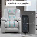 Light Grey Massage Recliner Chair with Heat and 8 Massage Points