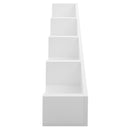 White Wall Mount Media Storage Rack with 4 Cubes