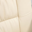 Beige PU Leather Office Swivel Chair with Adjustable Height