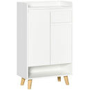 White Modern Sideboard with 2 Door Cupboards and Drawer