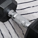 8kg Hex Dumbbell Set - Black Rubber Coated Weights for Home Gym