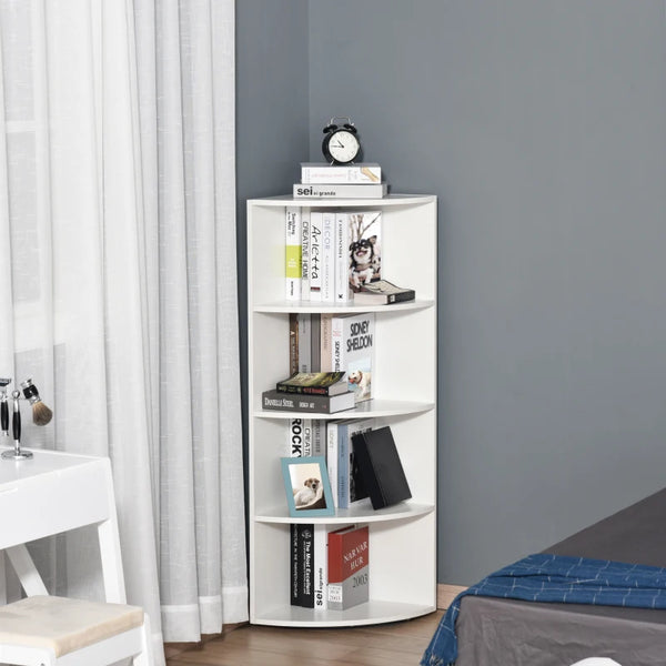 White Corner Bookshelf