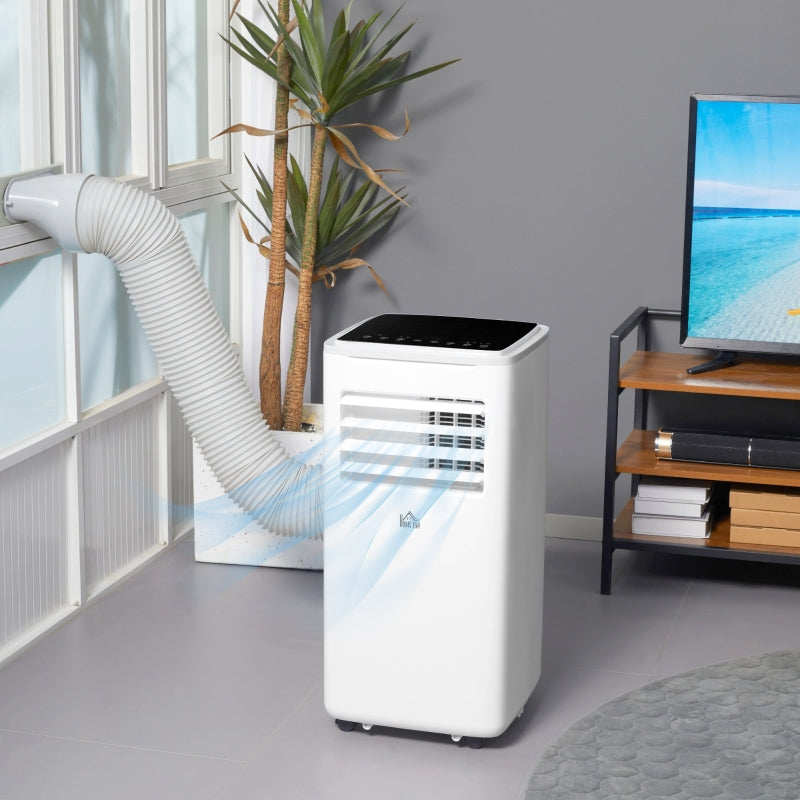Portable 4-in-1 Air Conditioner, 9,000 BTU, WiFi Smart Home Compatible, Remote Control, White