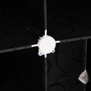 Modular White and Black 12-Cube Bedroom Wardrobe with Hanging Rails