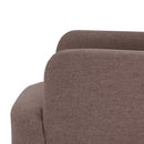 Brown Upholstered Armchair with Birch Wood Legs