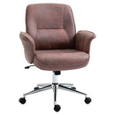 Red Swivel Office Desk Chair with Armrest and Wheels
