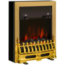Black Electric Fireplace Heater with LED Flame Effect - 2000W