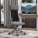 Grey Ergonomic High Back Office Chair with Adjustable Height and Swivel Wheels