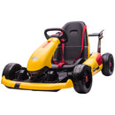Yellow Electric Kids Go Kart with Reversing Steering Wheel
