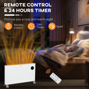 2000W White Electric Convector Heater - 3 Heat Settings, Timer