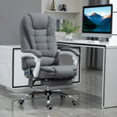 Grey Heated Massage Office Chair with Footrest