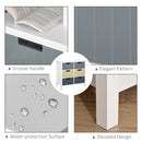 6-Drawer White Storage Tower with Wood Top - Bedroom Organizer