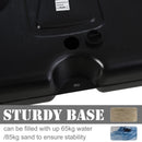 Adjustable Black Freestanding Basketball Hoop with Backboard and Wheels