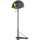 Adjustable Basketball Hoop with PE Backboard, Portable Stand - Blue
