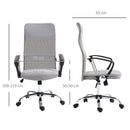 Light Grey Ergonomic Mesh Office Chair with Adjustable Height & Tilt