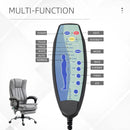 Grey Vibrating Massage Office Chair with Heat & High Back