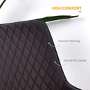 Brown Rhombus Tufted Dining Chairs Set of 2 - Modern Leather Style