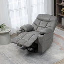 Grey Faux Leather Reclining Armchair