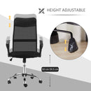 Black Ergonomic Mesh Office Chair with Adjustable Height & Tilt