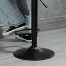 Brown Swivel Bar Stools Set of 2 - Adjustable Counter Height Dining Chairs