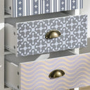 Modern White 4-Drawer Dresser with Metal Handles