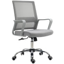 Grey Ergonomic Mesh Office Chair with Adjustable Height Armrest