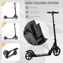Black Aluminium Folding Kick Scooter for Teens and Adults