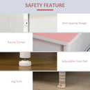 6-Drawer Pink Fabric Storage Cabinet with Metal Frame and Wooden Top