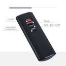 Curved Glass Electric Fireplace with 7 Colour Side Lights, 900/1800W, 65cm x 52cm