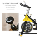 Yellow Exercise Bike with 6kg Flywheel, Adjustable Resistance, LCD Display
