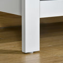 White 5-Drawer Storage Cabinet with Metal Handles - Bedroom, Living Room, Nursery Organizer