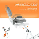 Orange Foldable Recumbent Exercise Bike with 8-Level Magnetic Resistance