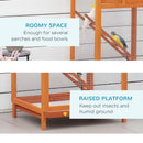 Orange Wooden Outdoor Bird Aviary Cage with Pull Out Tray - 2 Doors