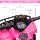 6V Pink Kids Electric Ride-On Quad Bike with Music | Ages 18-36 Months