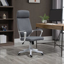 Grey Ergonomic High Back Office Chair with Headrest and Lumbar Support